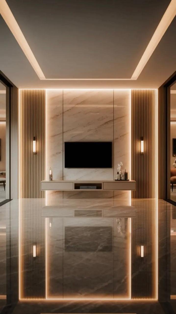 Custom TV unit and media feature wall 11
