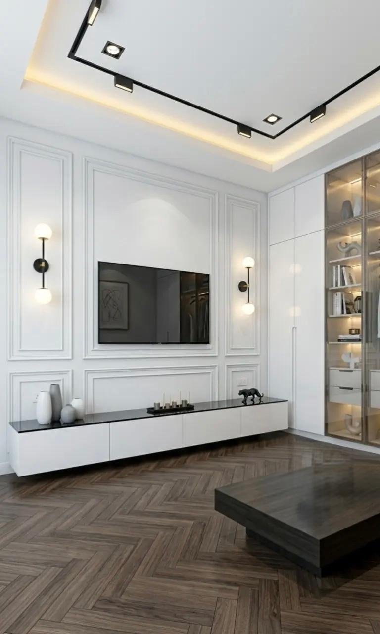 Custom TV unit and media feature wall 12