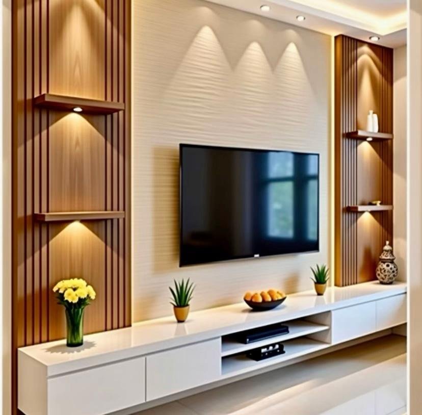 Custom TV unit and media feature wall 25