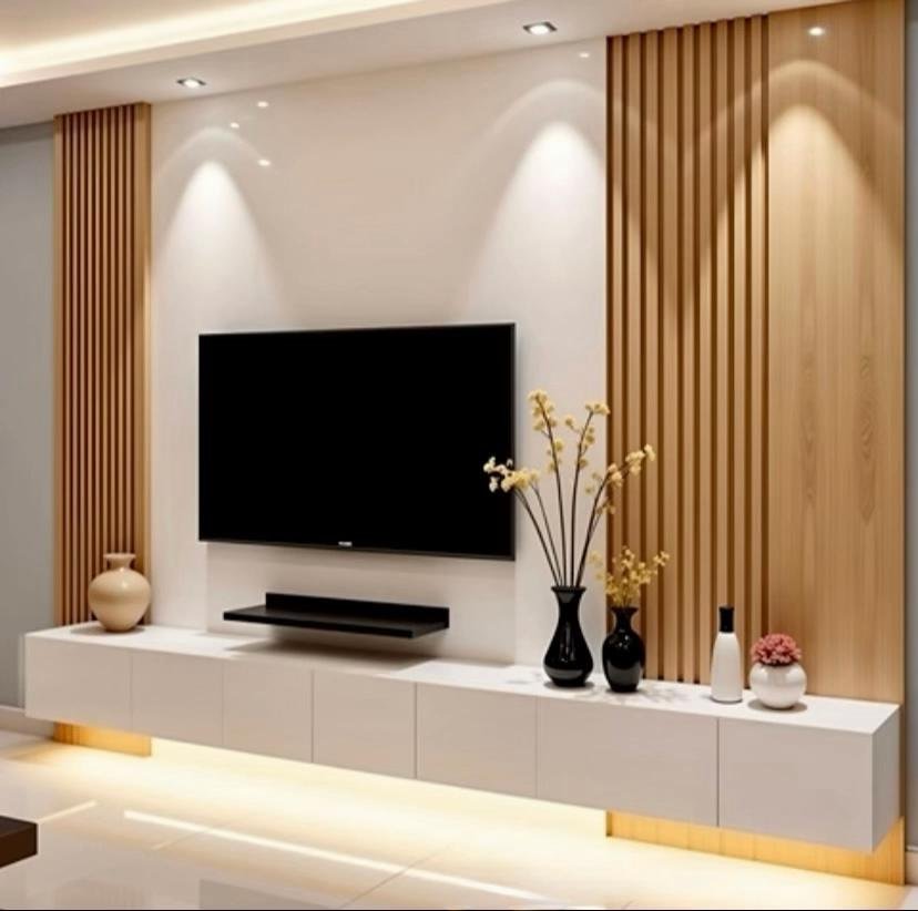 Custom TV unit and media feature wall 26
