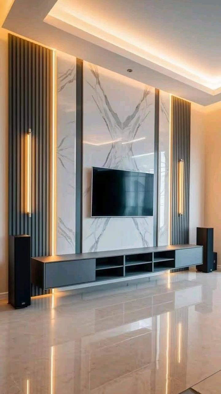 Custom TV unit and media feature wall 28